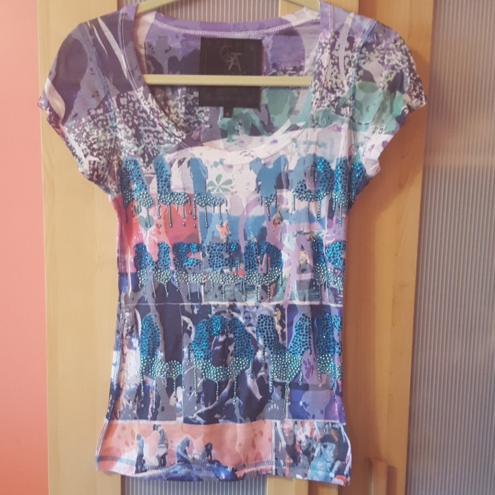 Christian Audigier embellished t shirt S
